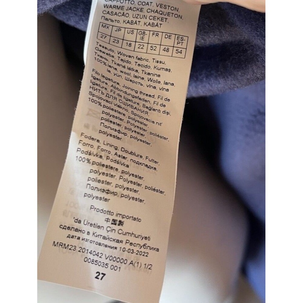 Marina Rinaldi Wool Double Breasted Long Overcoat NWT $1925 Size 18 - Picture 11 of 13